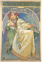 アルフォンス・ミュシャ 《ヒヤシンス姫》1911年　カラーリトグラフミュシャ財団蔵 ©Mucha Trust 2019